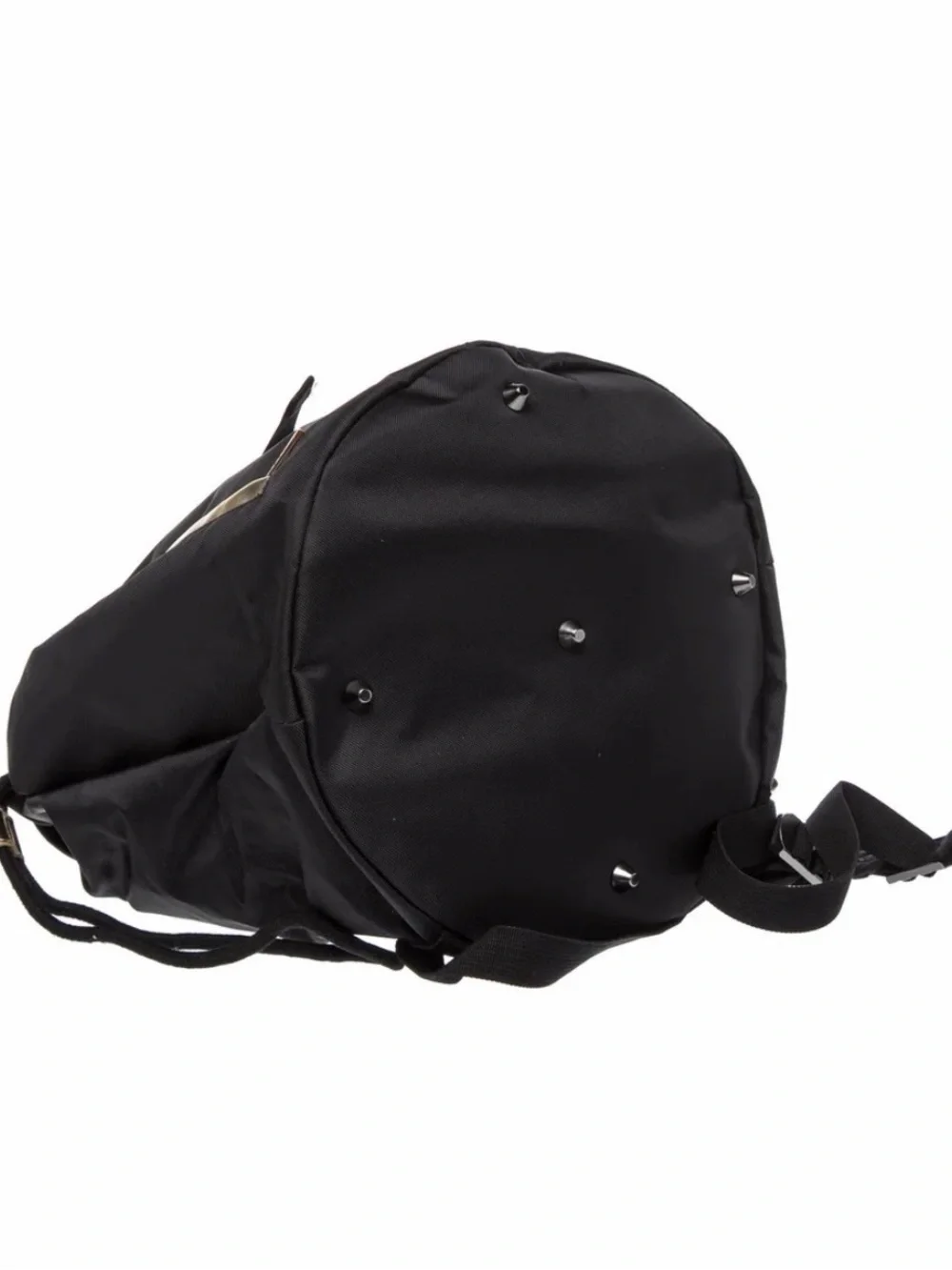 Versace Black Nylon Backpack with Gold Accents Limited Edition